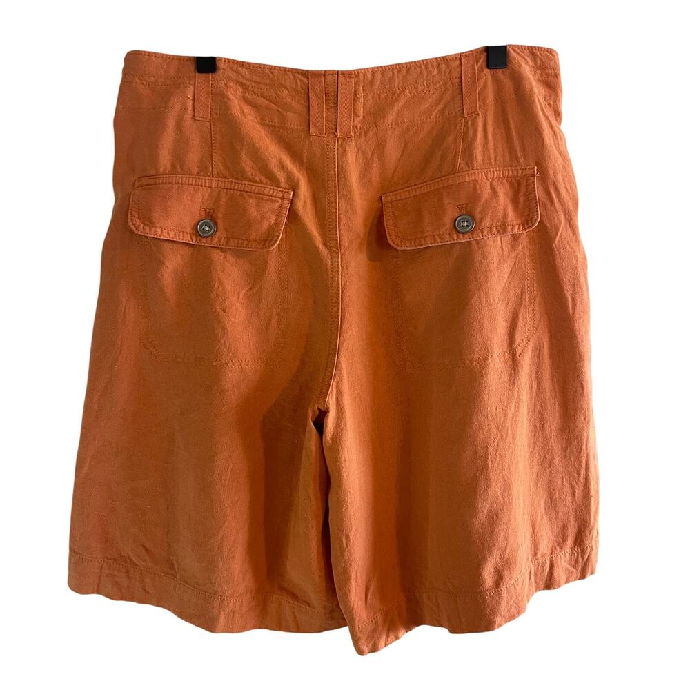 Pilcro Coral Linen Blend Bermuda Summer Shorts size 6 - Picture 5 of 7